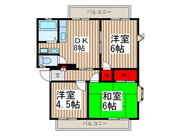 ディアコートの物件間取画像